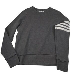 Thom Browne Sweatshirt Men's XS Gray Raglan Sleeve 4-bar Cotton Made in Italy